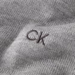Calvin Klein Mens 2021 V-Neck Soft Cotton Easy Care Sweater - 2XL, Grey Marl