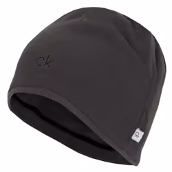 Calvin Klein Mens 2021 CK Logo Reversible Striped Knit Beanie Hat - One Size, Navy/Charcoal