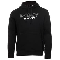 DKNY Mens 2021 South Street Breathable Soft Feel Hoodie Cotton Blend Hoody - S, Black