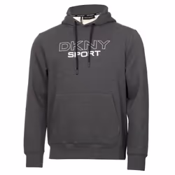 DKNY Mens 2021 South Street Breathable Soft Feel Hoodie Cotton Blend Hoody - S, Charcoal Marl