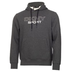 DKNY Mens 2021 South Street Breathable Soft Feel Hoodie Cotton Blend Hoody - S, Charcoal Marl