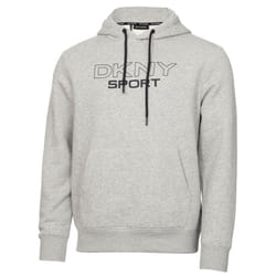 DKNY Mens 2021 South Street Breathable Soft Feel Hoodie Cotton Blend Hoody - S, Silver Marl