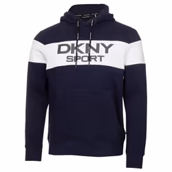 DKNY Mens 2021 South Street Breathable Colour Block Hoodie Soft Hoody - S, Navy
