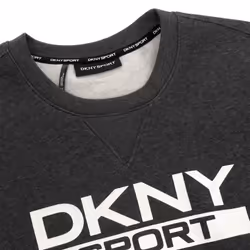 DKNY Mens 2021 South Street Breathable Soft Feel Jersey Crew Neck Sweater - S, Charcoal Marl