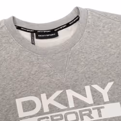 DKNY Mens 2021 South Street Breathable Soft Feel Jersey Crew Neck Sweater - S, Silver Marl