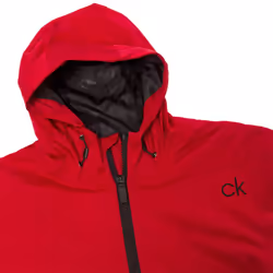 Calvin Klein Mens 2021 Hooded Waterproof Softshell Golf Jacket - S, Red