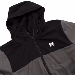 DKNY Mens 2021 Downpour Full Zip Water Repellent Golf Jacket - S, Grey/Black