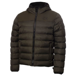 Calvin Klein Mens 2021 Lassen Padded Water Repellent Golf Jacket - 2XL, Olive Green