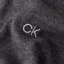 Calvin Klein Mens 2021 Crew Neck Soft Cotton Breathable Sweater - 3XL, Charcoal Marl