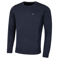Calvin Klein Mens 2021 Crew Neck Soft Cotton Breathable Sweater - 4XL, Navy Marl