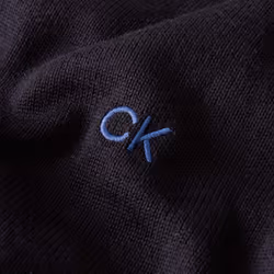 Calvin Klein Mens 2021 V-Neck Soft Cotton Easy Care Sweater - 4XL, Navy