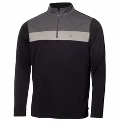 Calvin Klein Mens 2021 Smith River 1/4 Zip Mock Neck Golf Sweater - L, Black
