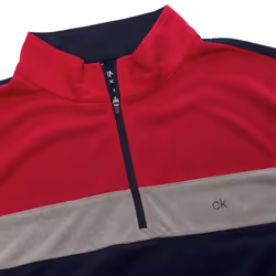 Calvin Klein Mens 2021 Smith River 1/4 Zip Wicking Golf Sweater - M, Navy