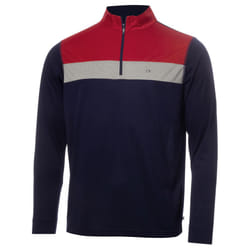 Calvin Klein Mens 2021 Smith River 1/4 Zip Mock Neck Golf Sweater - XL, Navy