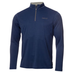 DKNY Mens 2021 Kensington 1/4 Zip Lightweight Stretch Sweater - S, Navy Marl
