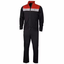 Calvin Klein Mens 2021 Waterproof Colour Block Breathable Golf Suit - M, Black/Red