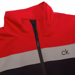 Calvin Klein Mens 2021 Waterproof Colour Block Breathable Golf Suit - S, Black/Red