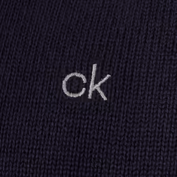 Calvin Klein Mens 2021 Knit Cotton 1/2 Zip Golf CK Top Sweater - L, Navy Sport