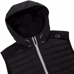 Calvin Klein Mens 2021 Redwood Hooded Hybrid Lightweight Gilet - XL, Black