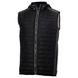 Calvin Klein Mens 2021 Redwood Hooded Hybrid Lightweight Gilet - S, Charcoal Marl