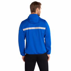 DKNY Mens Downwind 1/4 Zip Water Repellent Lightweight Jacket - M, Electric Blue