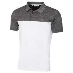 Calvin Klein Mens 2022 Colour Block Lightweight Breathable Golf Polo Shirt - XL, Charcoal/White