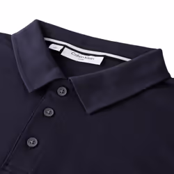 Calvin Klein Mens 2022 Colour Block Lightweight Breathable Golf Polo Shirt - 2XL, Navy/Silver Marl