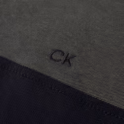 Calvin Klein Mens 2022 Colour Block Lightweight Breathable Golf Polo Shirt - 2XL, Olive Marl/Black
