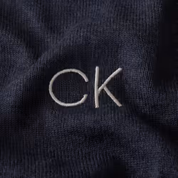 Calvin Klein Mens 2021 Round Neck Tour Durable Soft Touch Comfort Golf Sweater - XL, Navy Marl