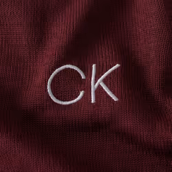 Calvin Klein Mens 2021 Round Neck Tour Durable Soft Touch Comfort Golf Sweater - S, Burgundy
