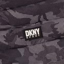 DKNY Mens Swift Hybrid Water Resistant Half Zip Hooded Windbreaker Jacket - M, Charcoal Marl