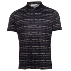 Calvin Klein Mens 2022 Signature Moisture Wicking Recycled Golf Polo Shirt - XL, Black