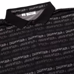 Calvin Klein Mens 2022 Signature Moisture Wicking Recycled Golf Polo Shirt - XL, Black