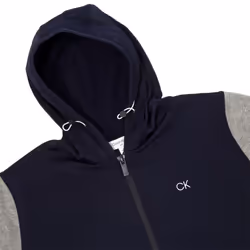 Calvin Klein Mens 2022 Yosemite Hooded Merino Blend Breathable Golf Sweater - M, Grey Marl