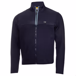 Calvin Klein Mens 2022 Monte Full Zip Breathable Stretch Golf Sweater - S, Navy