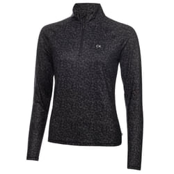 Calvin Klein Womens 2022 Bolina 1/4 Zip Moisture Wicking Midlayer Sweater - L, Black/Urban