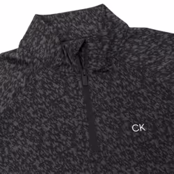 Calvin Klein Womens 2022 Bolina 1/4 Zip Moisture Wicking Midlayer Sweater - L, Black/Urban