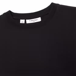 Calvin Klein Womens 2022 Salon Crew Neck Soft Feel Comfort Cropped Sweater - L, Black