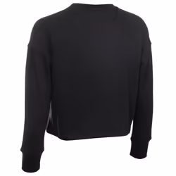 Calvin Klein Womens 2022 Salon Crew Neck Soft Feel Comfort Cropped Sweater - L, Black