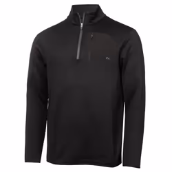 Calvin Klein Mens 2022 Delta Half Zip Moisture Wicking Midlayer Golf Sweater - 2XL, Black