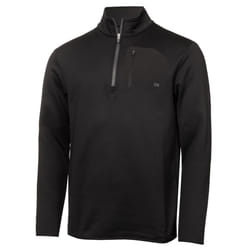 Calvin Klein Mens 2022 Delta Half Zip Moisture Wicking Midlayer Golf Sweater - 2XL, Black