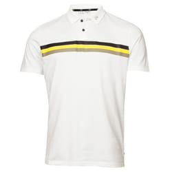 Calvin Klein Mens 2023 Parker Moisture Wicking Lighweight Golf Polo Shirt - L, White/Acid Yellow