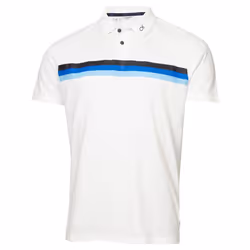 Calvin Klein Mens 2023 Parker Moisture Wicking Lighweight Golf Polo Shirt - XL, White/Blue
