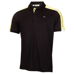 Calvin Klein Mens 2023 Miles Moisture Wicking Sustainable Golf Polo Shirt - S, Black