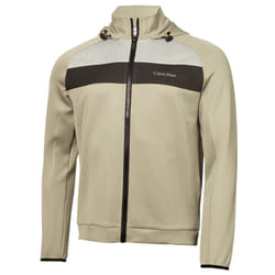 Calvin Klein Mens Fracture Hooded Full Zip Stretch Fabric Golf Hoody - 2XL, Camouflage Green