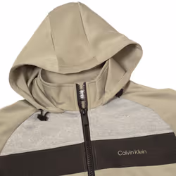 Calvin Klein Mens Fracture Hooded Full Zip Stretch Fabric Golf Hoody - 2XL, Camouflage Green