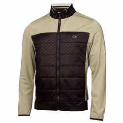 Calvin Klein Mens 2023 Malden Hybrid Water Repellent Thermal Golf Jacket - M, Camouflage Green