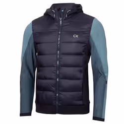 Calvin Klein Mens 2023 Dynamo Hooded Performance Stretch Fabric Golf Jacket - M, Navy