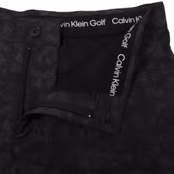 Calvin Klein Mens 2023 Printed Genius Four Way Stretch Breathable Golf Shorts - 34" Waist, Black