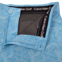 Calvin Klein Mens 2023 Printed Genius Four Way Stretch Breathable Golf Shorts - 34" Waist, Boysenberry Blue